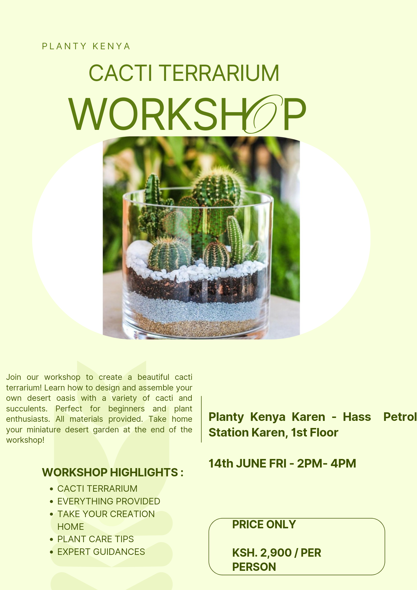 Cacti Terrarium Workshop – Planty Kenya